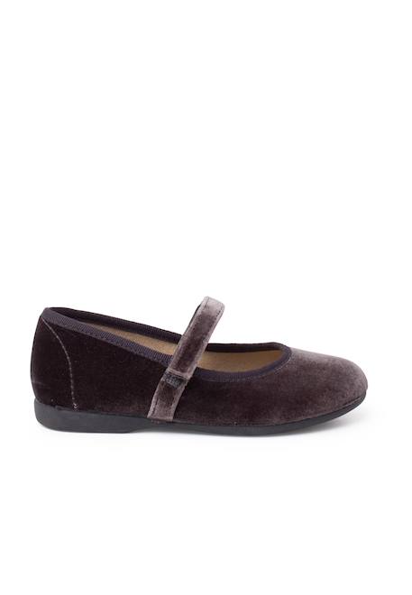 Babies velours fille bride fine à scratch Bordeaux+Gris+Noir 7 - vertbaudet enfant 