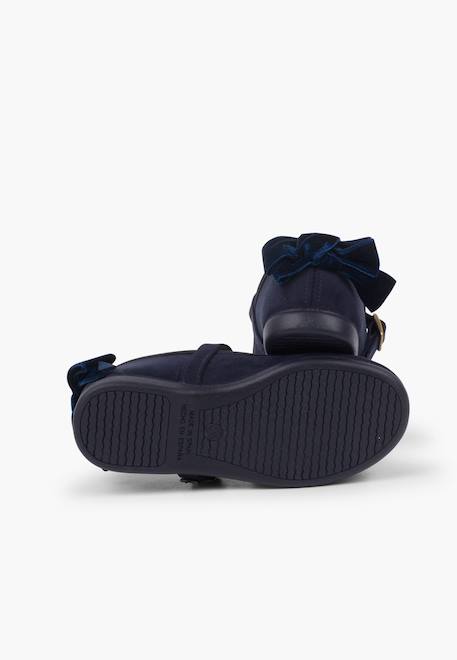 Babies à boucle et noeud arrière velours Bleu marine+Bordeaux+Gris+Rose 3 - vertbaudet enfant 