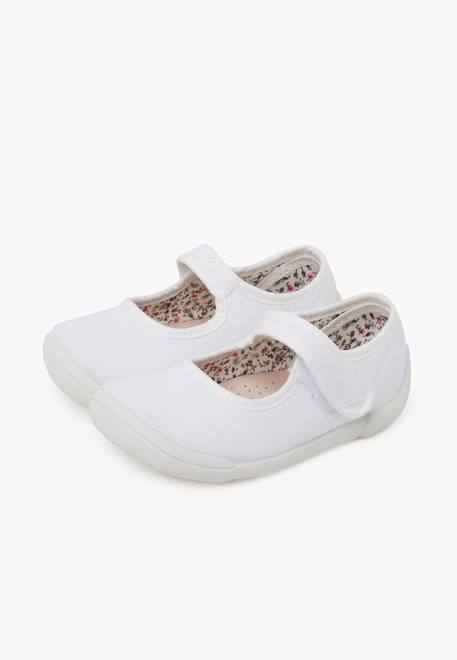 Babies barefoot bride à scratch semelle blanche Blanc+Bleu+Rose 4 - vertbaudet enfant 