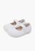 Babies barefoot bride à scratch semelle blanche Blanc+Bleu+Rose 4 - vertbaudet enfant 