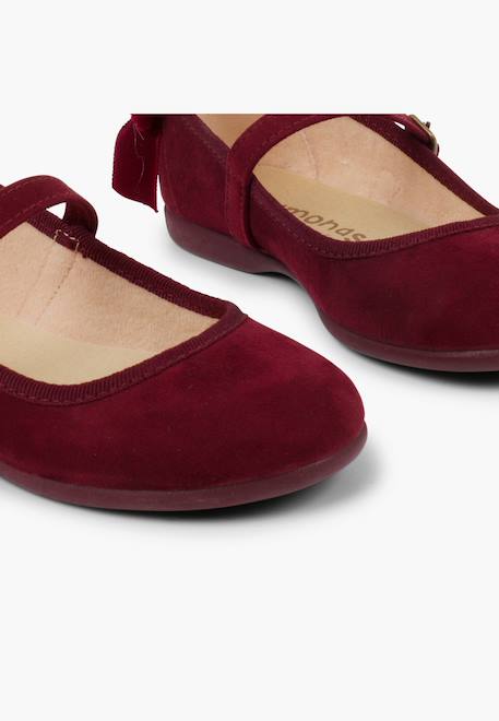 Babies à boucle et noeud arrière velours Bleu marine+Bordeaux+Gris+Rose 12 - vertbaudet enfant 