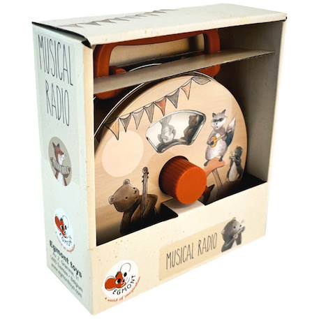 Boite à musique en métal musiciens Beige 3 - vertbaudet enfant 