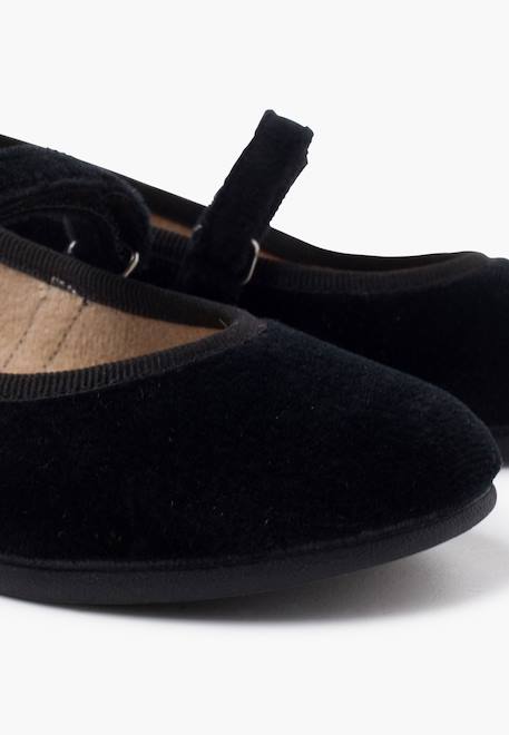 Babies velours fille bride fine à scratch Bordeaux+Gris+Noir 18 - vertbaudet enfant 
