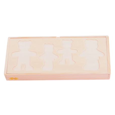 Famille ours à habiller en bois Beige 3 - vertbaudet enfant 