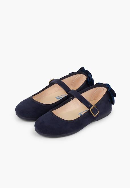 Babies à boucle et noeud arrière velours Bleu marine+Bordeaux+Gris+Rose 4 - vertbaudet enfant 