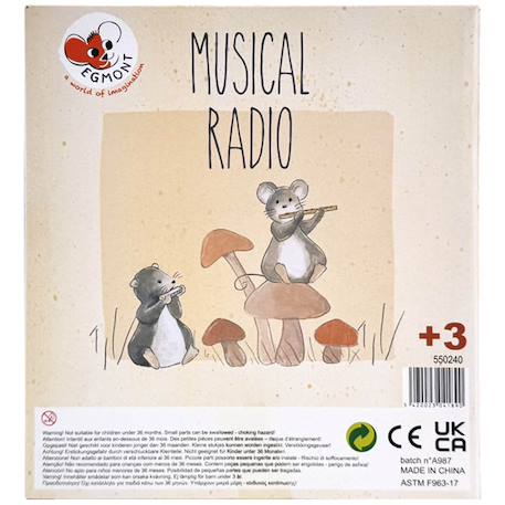 Boite à musique en métal musiciens Beige 4 - vertbaudet enfant 