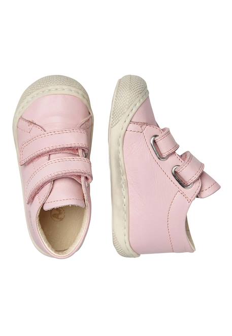 Chaussures en cuir cocoon vl Blanc-rose-+Rose-gris- 4 - vertbaudet enfant 