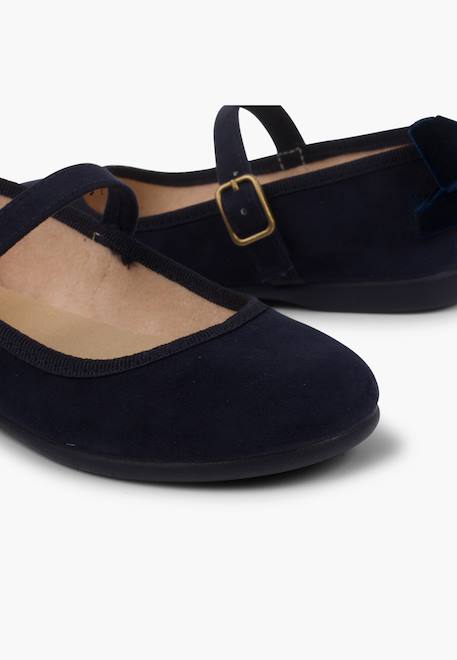 Babies à boucle et noeud arrière velours Bleu marine+Bordeaux+Gris+Rose 6 - vertbaudet enfant 