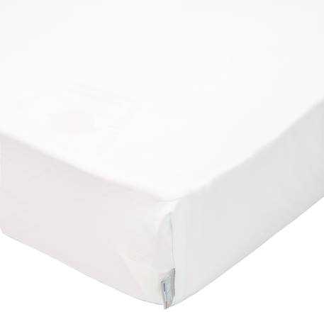 Drap housse en coton jersey uni Beige+Blanc+Écru+Pêche+Vert amande+Vert de gris 7 - vertbaudet enfant 