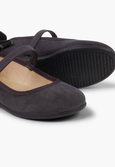 Babies à boucle et noeud arrière velours Bleu marine+Bordeaux+Gris+Rose 18 - vertbaudet enfant 