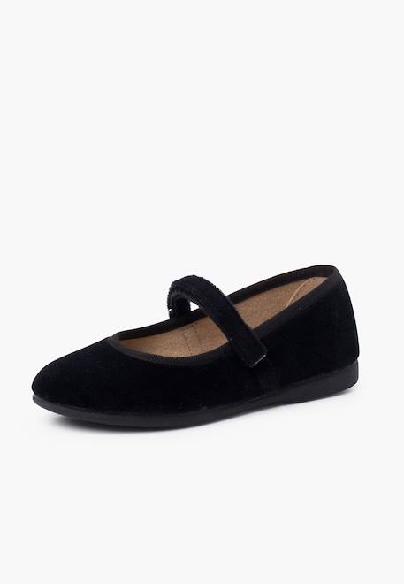 Babies velours fille bride fine à scratch Bordeaux+Gris+Noir 14 - vertbaudet enfant 