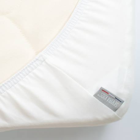 Drap housse en coton jersey uni Beige+Blanc+Écru+Pêche+Vert amande+Vert de gris 8 - vertbaudet enfant 