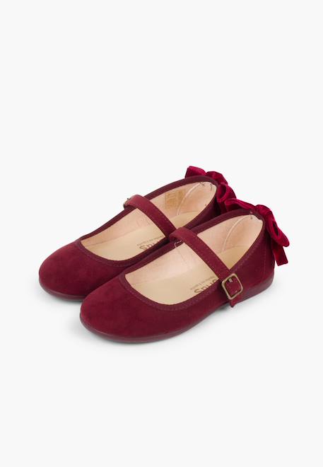 Babies à boucle et noeud arrière velours Bleu marine+Bordeaux+Gris+Rose 10 - vertbaudet enfant 