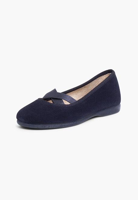 Ballerines fille ruban croisé style ballet Bleu marine+Gris+Marron+Rose 2 - vertbaudet enfant 