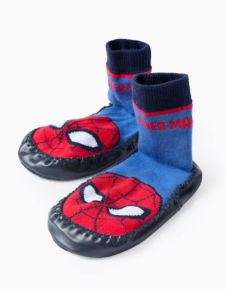 Chaussettes-chaussons spider-man Bleu 3 - vertbaudet enfant 