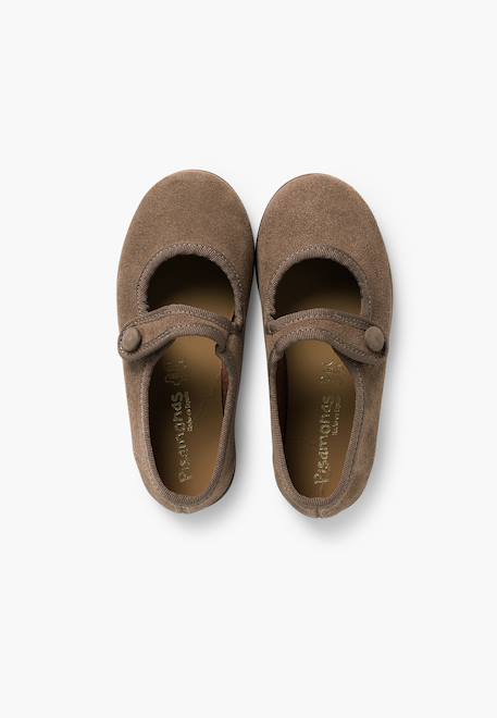 Babies en suède avec à scratch Beige+Bleu marine+Bordeaux+Gris+Rose+Taupe 33 - vertbaudet enfant 