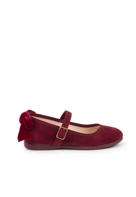 Babies à boucle et noeud arrière velours Bleu marine+Bordeaux+Gris+Rose 7 - vertbaudet enfant 