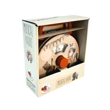 Boite à musique en métal musiciens Beige 2 - vertbaudet enfant 