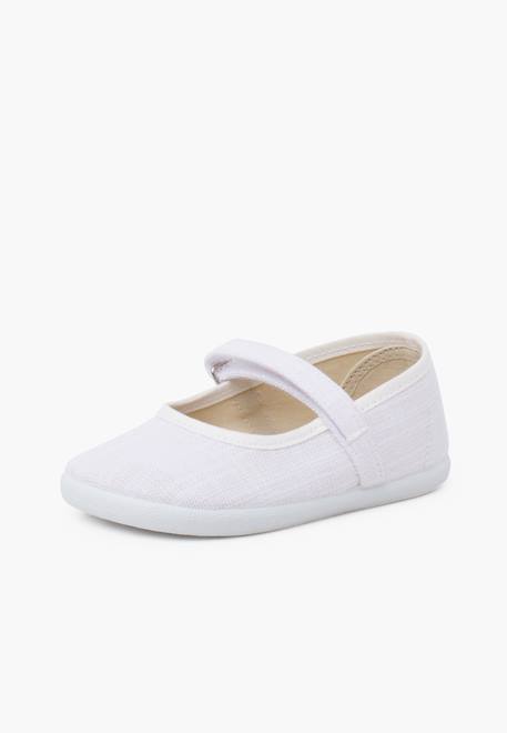 Babies barefoot lin léger fermeture à scratch Blanc 2 - vertbaudet enfant 