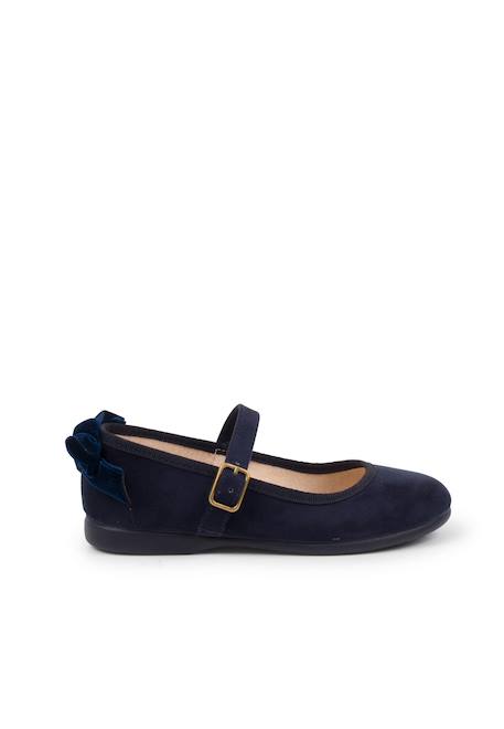 Babies à boucle et noeud arrière velours Bleu marine+Bordeaux+Gris+Rose 1 - vertbaudet enfant 