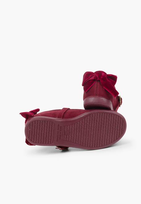 Babies à boucle et noeud arrière velours Bleu marine+Bordeaux+Gris+Rose 9 - vertbaudet enfant 
