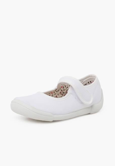 Babies barefoot bride à scratch semelle blanche Blanc+Bleu+Rose 2 - vertbaudet enfant 