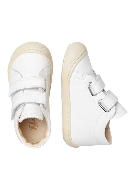 Chaussures en cuir cocoon vl Blanc-+Bleu foncé-+Bleu-bleu ciel-+Gris-+Gris tourterelle-+Gris-bleu-+Jaune-+Marron-+Vert foncé- 4 - vertbaudet enfant 