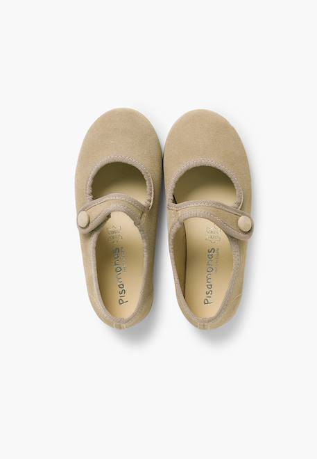 Babies en suède avec à scratch Beige+Bleu marine+Bordeaux+Gris+Rose+Taupe 5 - vertbaudet enfant 