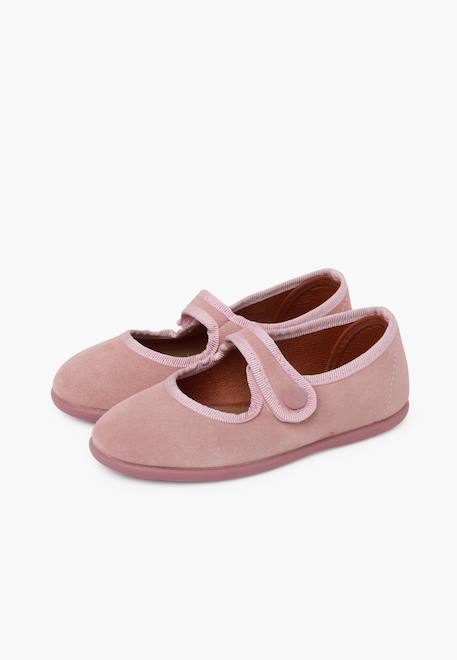 Babies en suède avec à scratch Beige+Bleu marine+Bordeaux+Gris+Rose+Taupe 26 - vertbaudet enfant 