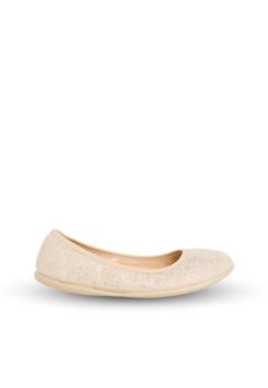 Chaussures-Ballerines pour fille  en lin métallisé