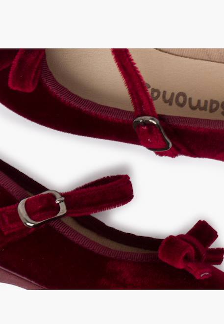 Babies velours fille petit nœud Bordeaux+Gris+Rose pâle 6 - vertbaudet enfant 