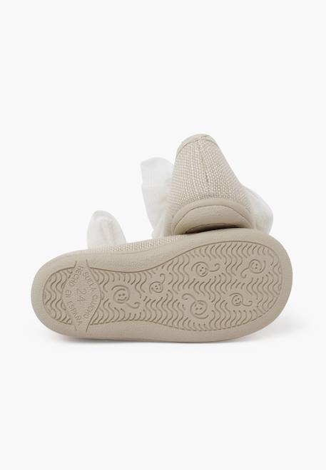 Ballerines laçage tulle plumetis Écru 3 - vertbaudet enfant 