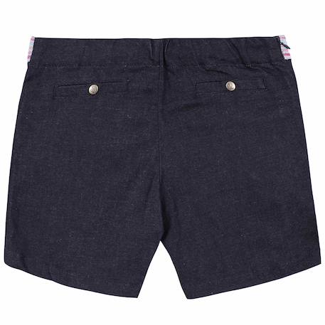 Short en jean intersaison   ceinture à paillettes  poupette Bleu denim 4 - vertbaudet enfant 