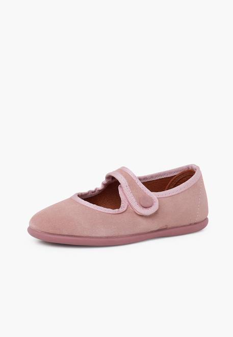 Babies en suède avec à scratch Beige+Bleu marine+Bordeaux+Gris+Rose+Taupe 24 - vertbaudet enfant 