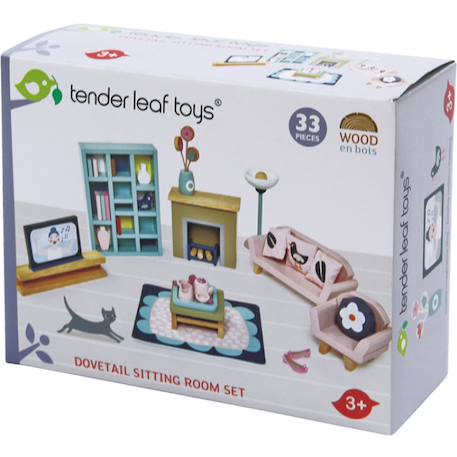 Mobilier de salon pour maison de poupées Beige 3 - vertbaudet enfant 