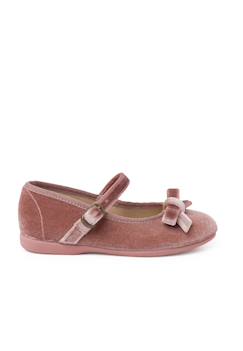 Chaussures-Babies velours fille petit nœud