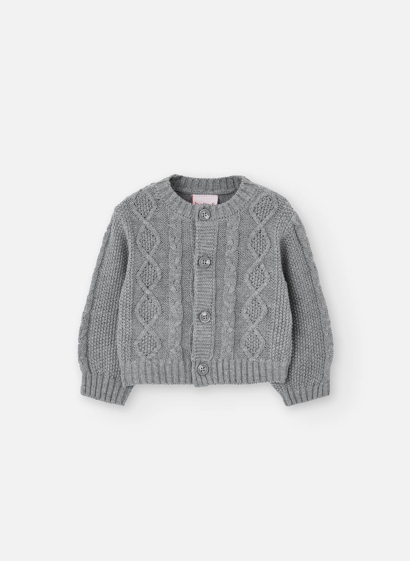 Gilet Bébé Garçon/fille 80 En Coton Tricoté - Manches Longues, Boutons Pression - Vêtement Chaud