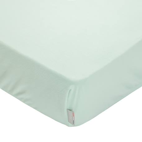 Drap housse en coton jersey uni Beige+Blanc+Écru+Pêche+Vert amande+Vert de gris 19 - vertbaudet enfant 