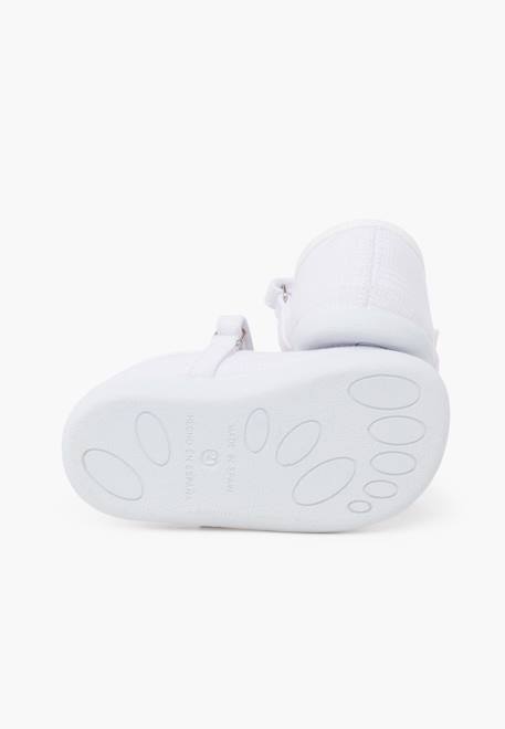 Babies barefoot lin léger fermeture à scratch Blanc 3 - vertbaudet enfant 