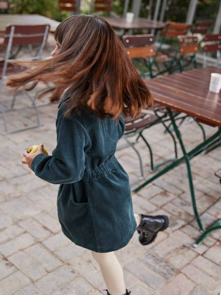 Robe en velours fille mauve+vert sapin 12 - vertbaudet enfant 