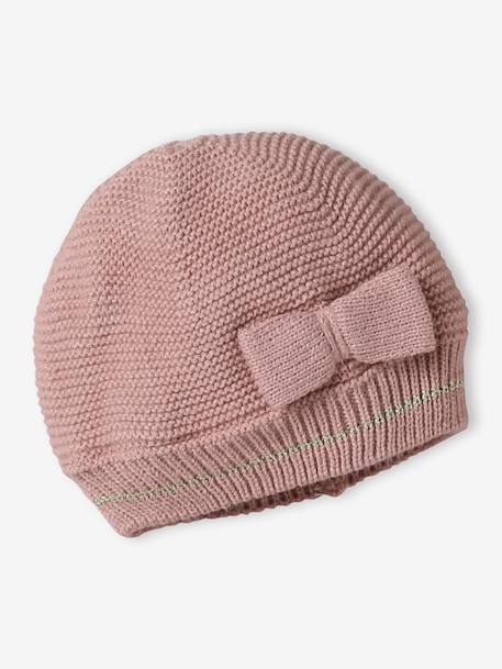 Coffret noël bébé bonnet snood moufles rose poudré 5 - vertbaudet enfant 