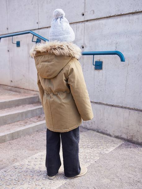 Parka fille 3 en 1 hiver à capuche kaki+PURPLE DARK+Vert+vert de gris 17 - vertbaudet enfant 