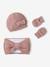 Coffret noël bébé bonnet snood moufles rose poudré 4 - vertbaudet enfant 