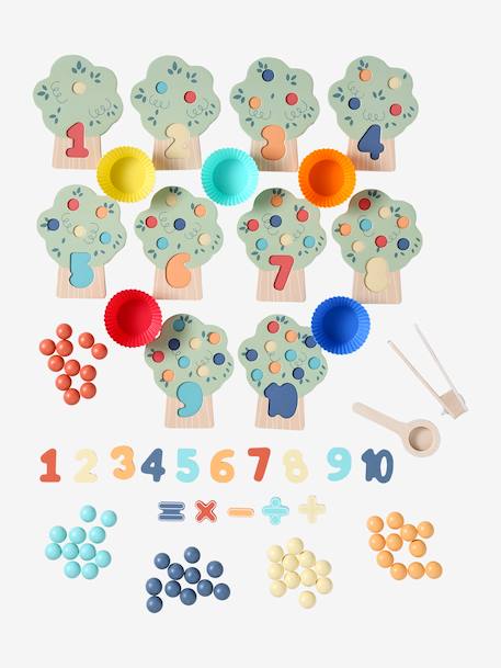 Set d'apprentissage des chiffres en bois FSC® vert 3 - vertbaudet enfant 