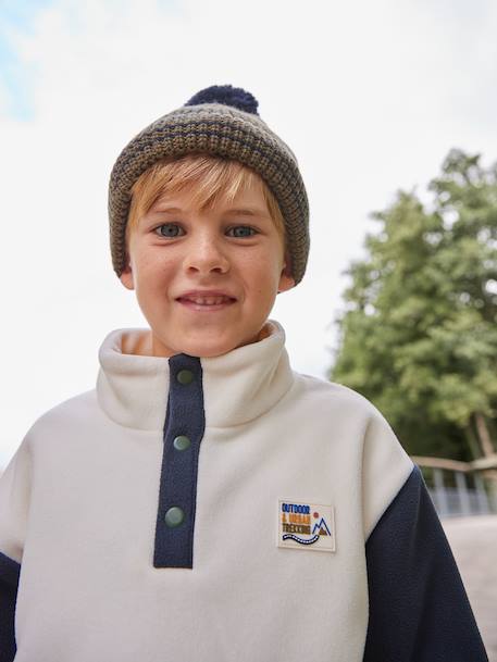 Sweat polaire garçon manches longues vert 2 - vertbaudet enfant 