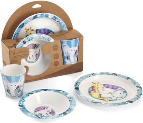 Pack repas 2ème âge Booster de Chaise Coffrets de Conservation  Bavoir Semi-Rigide Vert sauge 4 - vertbaudet enfant 