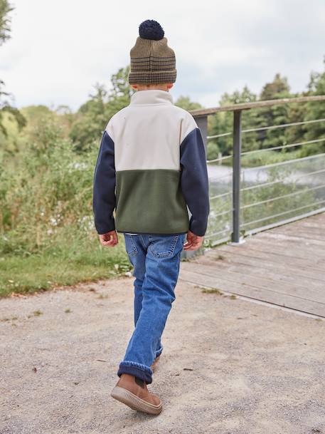 Sweat polaire garçon manches longues vert 9 - vertbaudet enfant 