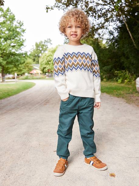 Pull Jacquard Garçon Manches Longues écru 5 - vertbaudet enfant 