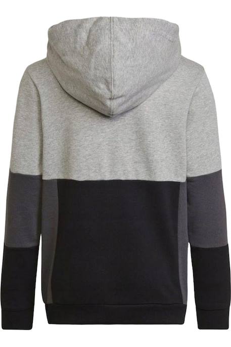 Sweat à capuche coton Noir / argenté / gris 2 - vertbaudet enfant 