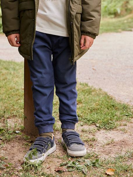 Pantalon style jogger doublé polaire garçon facile à enfiler encre+NOISETTE 6 - vertbaudet enfant 
